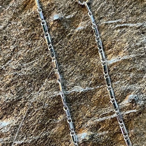 Blue & Silver Crystal Butterfly Wing Necklace - Picture 7 of 9